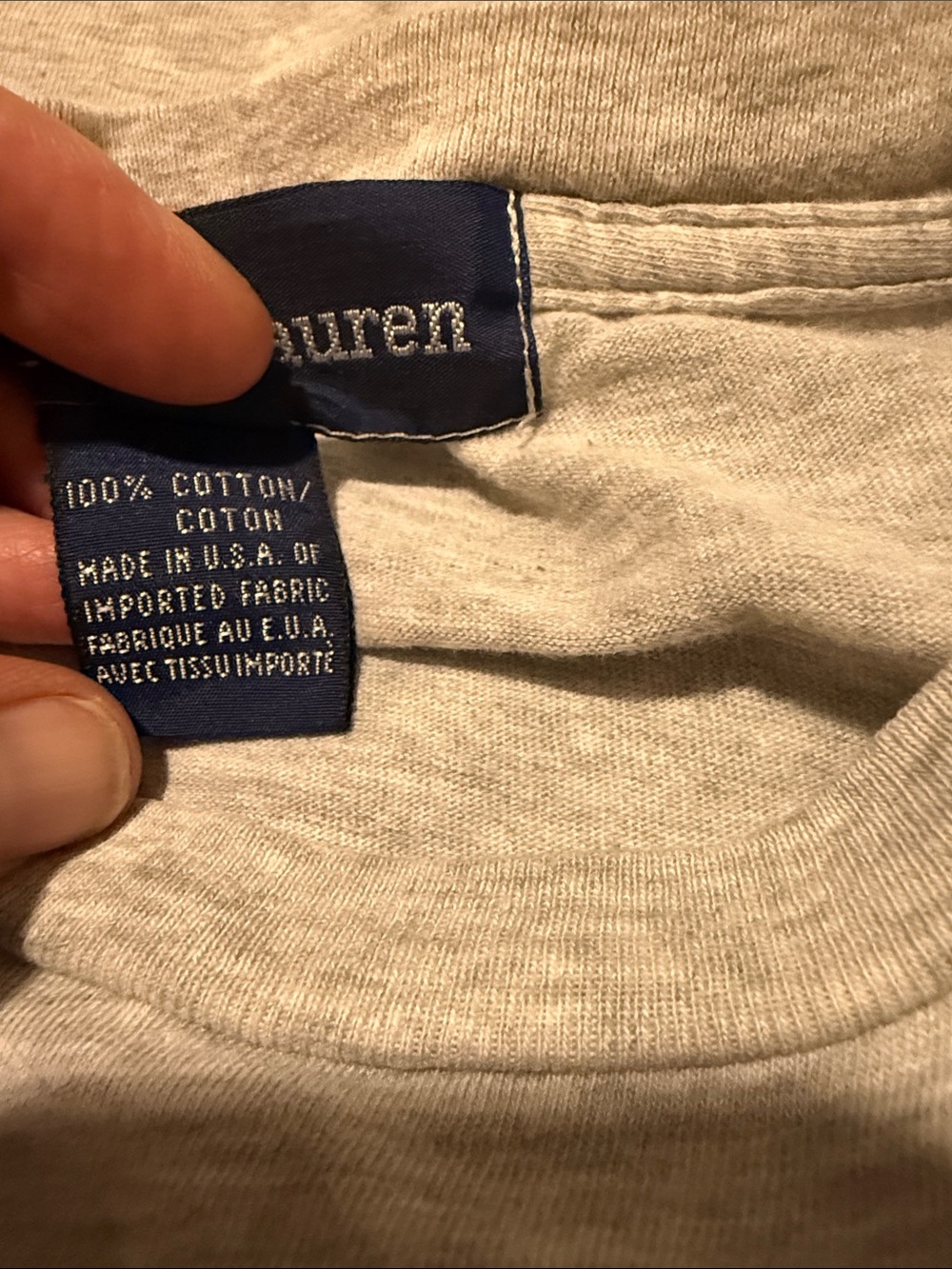 Ralph Lauren Vintage Light Gray Polo Bear Tee - Picture 8 of 8